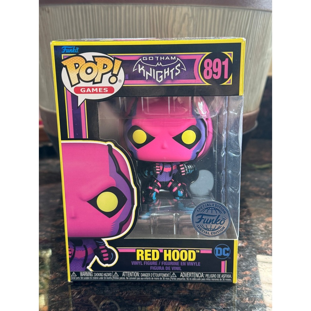 Funko Pop Red Hood 891 Blacklight GameStop Exclusive Gotham Knights Batman DC